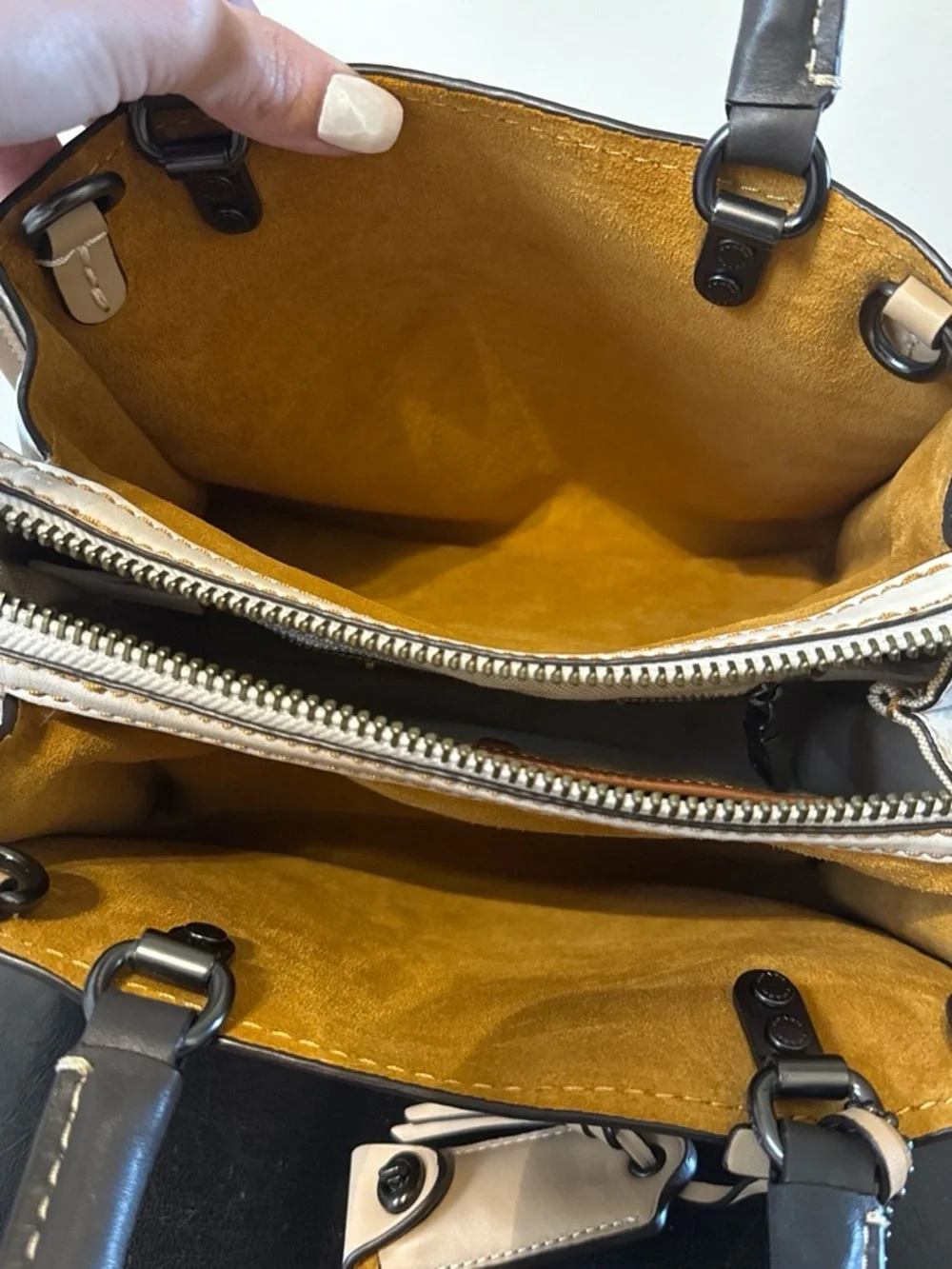 Coach Rogue 25 Colorblock Pebble Leather Satchel